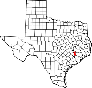 Map of Texas highlighting Waller County.svg