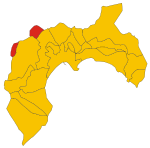 Map of comune of Decimomannu (metropolitan city of Cagliari, region Sardinia, Italy) - 2016.svg