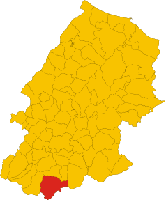 Localizarea Sepino în Provincia Campobasso