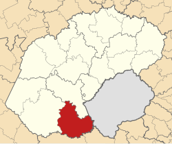 Map of the Free State with Mohokare highlighted.svg