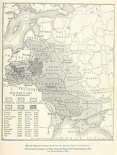 <span class="mw-page-title-main">Pale of Settlement</span> Region of the Russian empire where Jewish residents were allowed