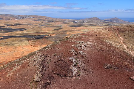 Rim of the crater, Montaña de Guanapay, Teguise Lanzarote