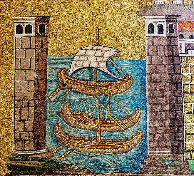 File:Mosaic of Classe, ancient port of Ravenna (Basilica of Sant'Apollinare Nuovo).jpg