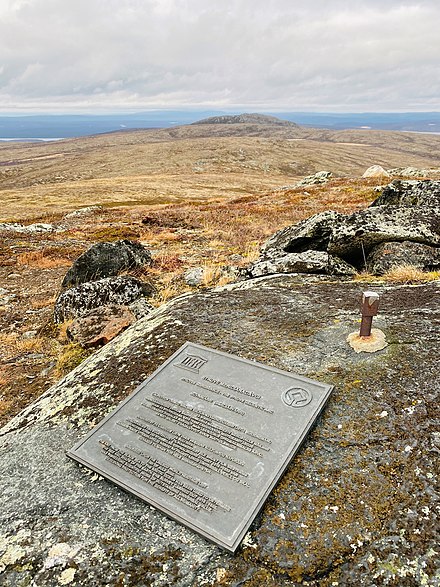 The Baelljasvárri point in a barren Arctic surrounding