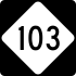 North Carolina Highway 103 marker