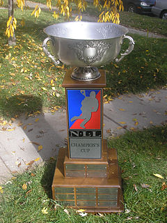 National Lacrosse League Cup trophy awarded to the playoff winners in the National Lacrosse League