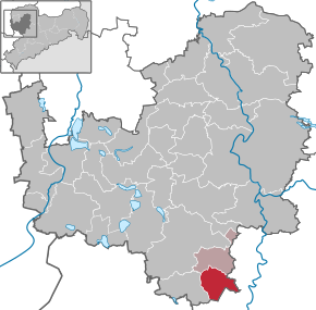 Poziția Narsdorf pe harta districtului Leipzig