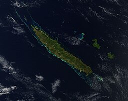 Satellitfoto av Grande Terre taget av Terra/MODIS den 24 september 2012