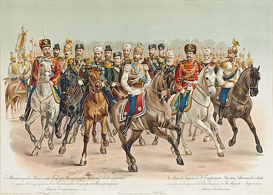 Nicholas II in the uniform of Chevalier Guard Regiment, 1896