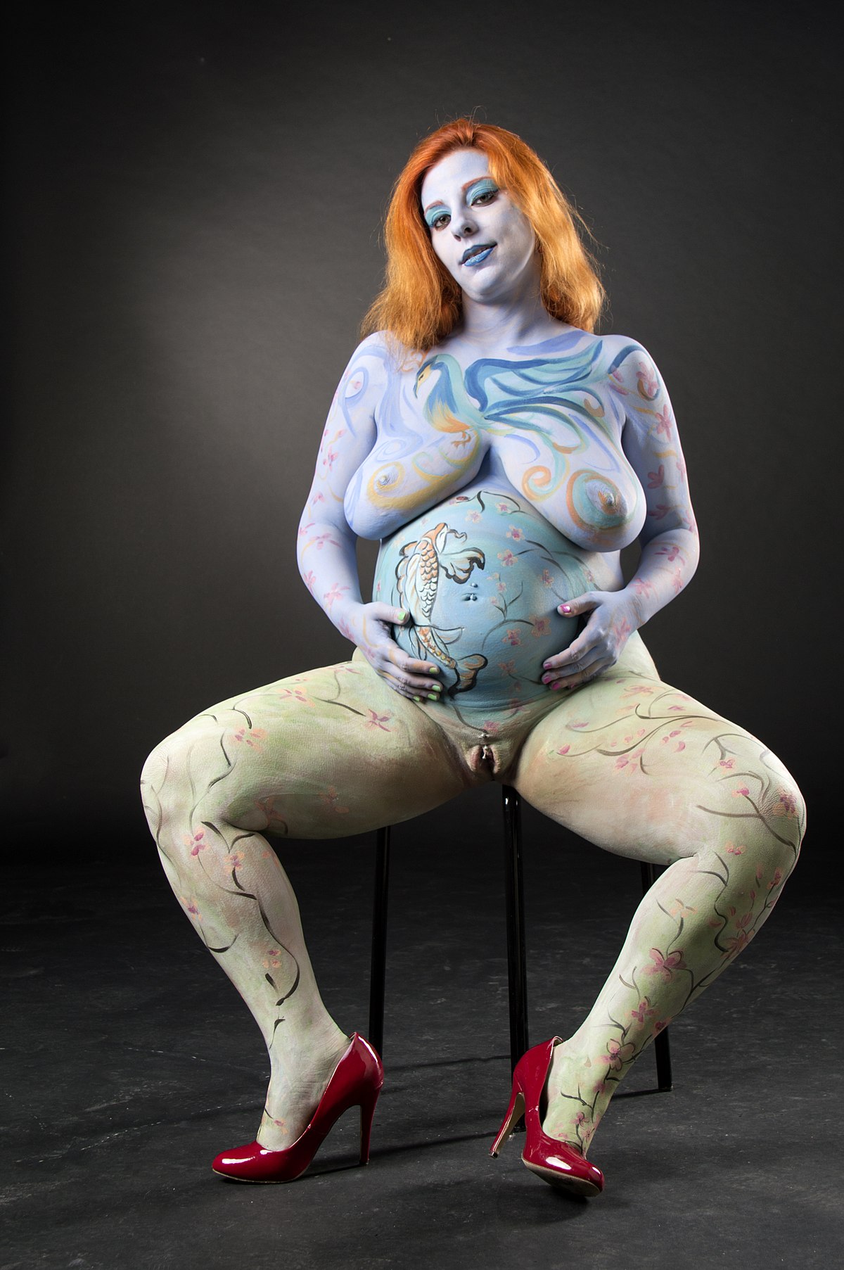 Naked Pregnant Frau Thumbs
