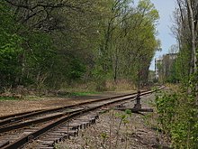 The railway switch in Nutley, New Jersey NutleyRailSwitch.JPG