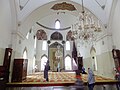 Orhan Gazi Mosque: interior prayer hall, view towards the qibla