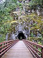 Abandoned railway tracks in Coquihalla Canyon Provincial Park