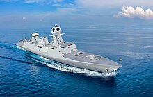 CGI of Nilgiri, class stealth frigates under construction. P17A Nilgiri Class Frigate Design of Indian Navy.jpg