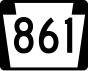 Pennsylvania Route 861 işaretçisi