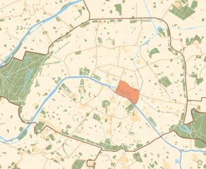 Mapa dos arrondissements de Paris