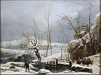 Χιονισμένο τοπίο, περ. 1800, Ζυλ-Σεζάρ-Ντενί βαν Λου