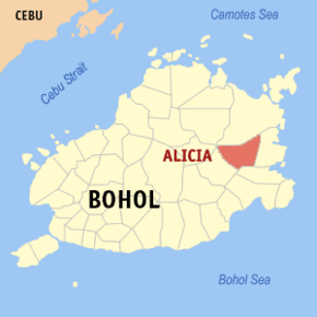 Kart over Alicia (Bohol)