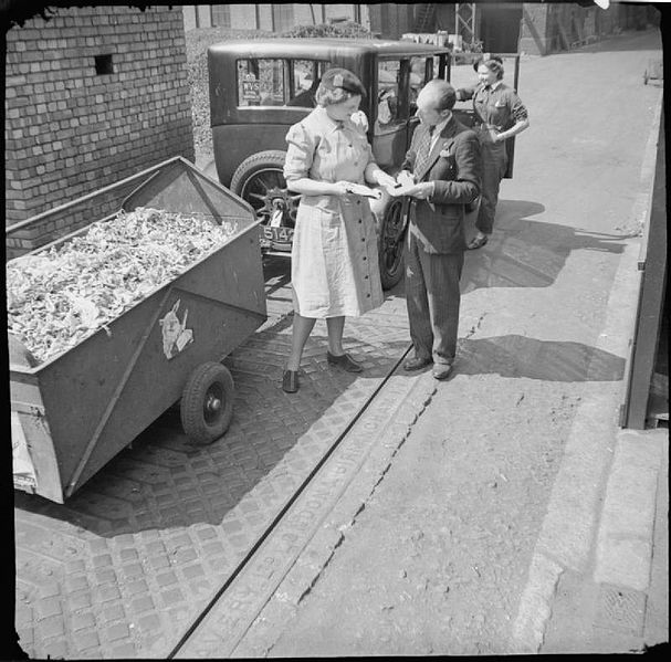 File:Pig Food- Women's Voluntary Service Collects Salvaged Kitchen Waste, East Barnet, Hertfordshire, England, 1943 D14255.jpg