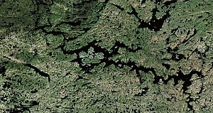 Озеро Пойнт. Аэрокосмический снимок NASA