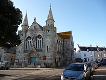 Easton Methodist Church facing the village square. Portland, Easton Methodist Church - geograph.org.uk - 1093163.jpg