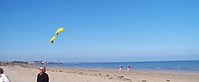 Kites in the sky on Portmarnock beach