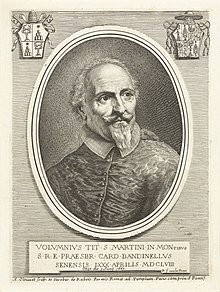 Portret van kardinaal Volumnio Bandinelli Effigies Cardinalium nunc viventium (serietitel), RP-P-1909-4369.jpg