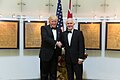 Presiden Donald Trump bertemu dengan Perdana Menteri Australia Malcolm Turnbull untuk pertemuan bilateral kapal Intrepid Sea, Air & Space Museum, kamis, 4 Mei 2017, di New York City..jpg