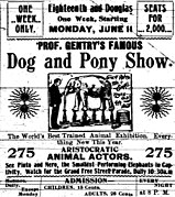 Ad for most famous actual dog and pony show