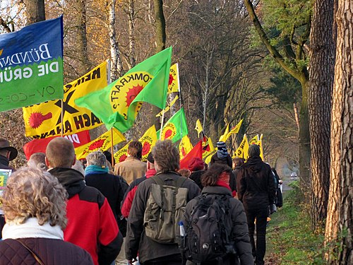 Protests at the nuclear waste storage in Ahaus, Germany