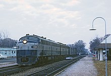 The Silver Comet stopping at Ashland on November 28, 1968 RF&P 1008 with Train 34, The Silver Coment, stopping at Ashland, VA on November 28, 1968 (25463661215).jpg