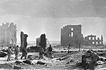 Sentrum av Stalingrad ved kampens slutt, 2. februar 1943 .