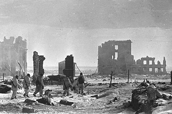 Centre ville de Stalingrad après la fin de la bataille.