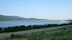 Езерото Талкас, хребета Ирендик и село Исяново