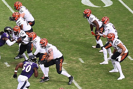 Burrow playing against the Baltimore Ravens in 2021
