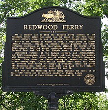 Historical marker at Redwood Ferry Redwood Ferry-Historical Marker.jpg