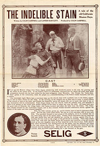Dépliant de sortie pour LA TACHE INDÉLIBLE, 1912.jpg