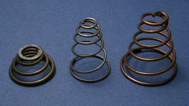 A selection of conical coil springs