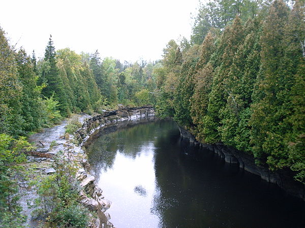 Riviere Ste-Anne, upstream of St-Casimir Riviere Ste-Anne.jpg