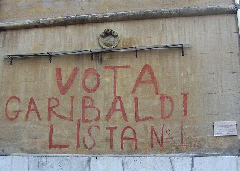 File:Roma - Garbatella - Graffito restaurato dal Municipio - Fronte popolare alle elezioni del 18 aprile 1948.jpg