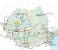 Roman and Gothic walls (vallum) on the territory of present day Hungary, Romania, Moldavia and Ukraine - Modern Romania highlighted