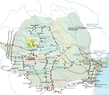 Roman Dacia Roman Byzantine Gothic Walls Romania Plain.svg