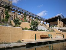 Boat landing for the San Antonio Museum of Art on the Museum Reach extension SA River Walk SAMA landing 2009.jpg