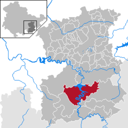 Läget för kommunen Saalburg-Ebersdorf i Saale-Orla-Kreis