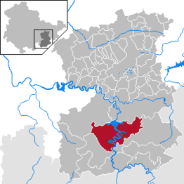 Kaart van Saalburg-Ebersdorf