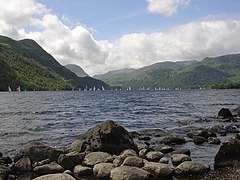 Sailing is a common activity on Ullswater