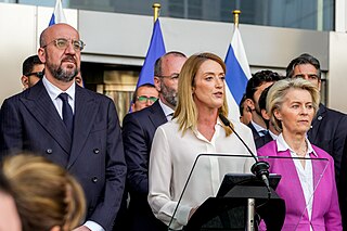 <span class="mw-page-title-main">European Union reactions to the Israel–Hamas war</span> European Union reaction to Israel-Hamas war