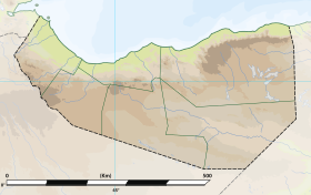 Se på det topografiske kartet over Somaliland-området