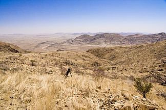 View from the Spreetshoogte Pass into the Namib