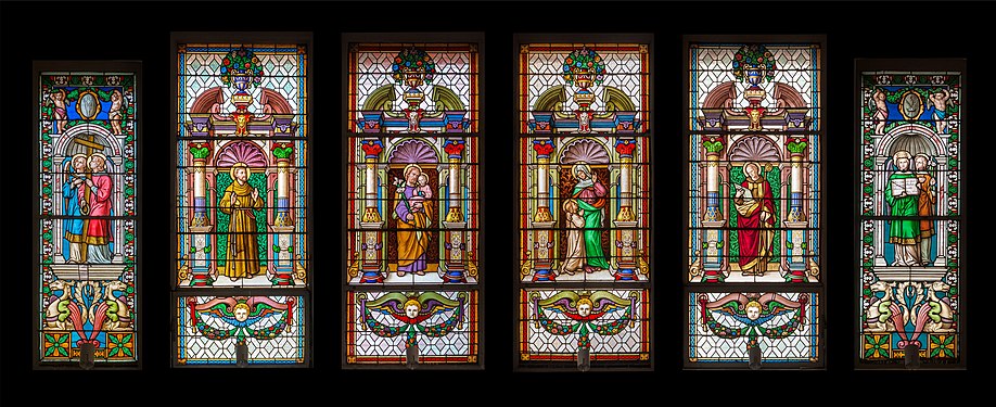 St. Antony Urtijëi The stained glass windows